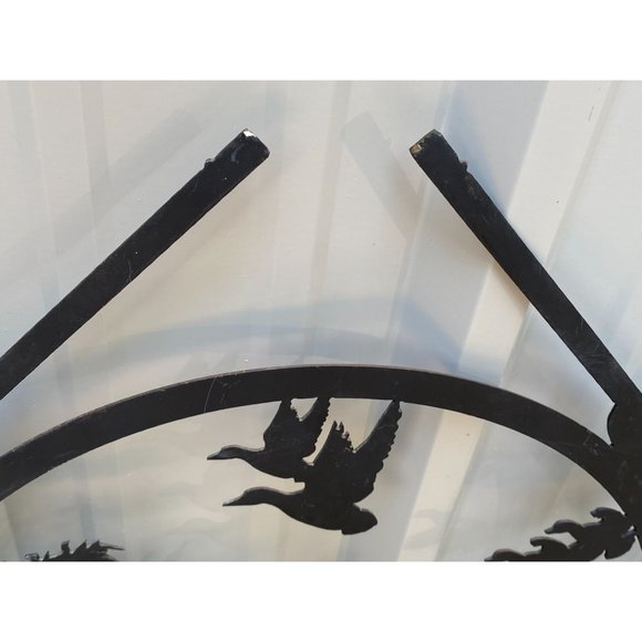 Vintage "Gone Huntin"  Metal Silhouette Sign Rifle Ducks Hunter Duck Hunting 26" - Picture 11 of 12